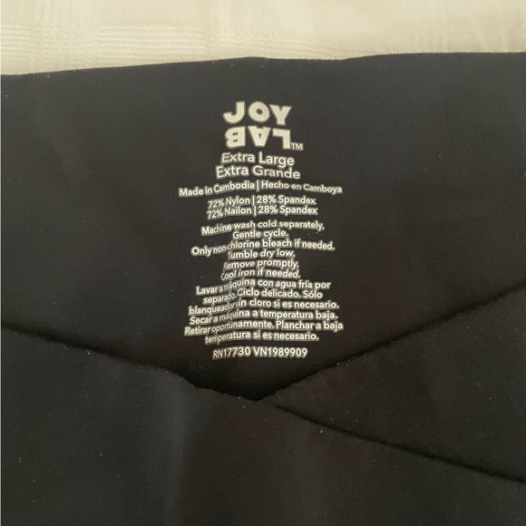 JoyLab Black Flare Yoga Pants with Crossover Detail - Picture 6 of 10